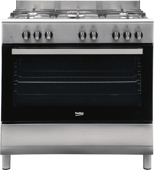 Beko 90x60 Gas Cooker 5 Gas Burners (Stainless Steel Finish, Easy-Clean Surface, Reliable Ignition, Made in Turkey) (BGS904)