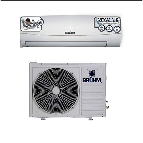 Bruhm Bruhm 1.5HP Wi-Fi Smart Inverter Split AC 12000BTU (Bruhm Black, Dark Silver Polished Finish, R32, With Kit) (BAS-12ICQB)