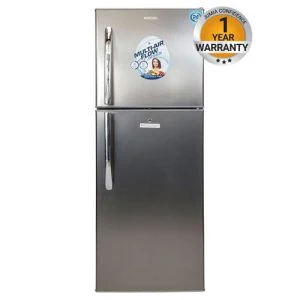 Bruhm 205L Double Door Refrigerator (2 Glass Shelves, Reversible Door, Inox, Crisper Drawer) (BFD-210MD)