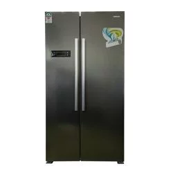 Bruhm 436L Side-by-Side Refrigerator No Frost (Black Glass Door) (BFX-436ENG)