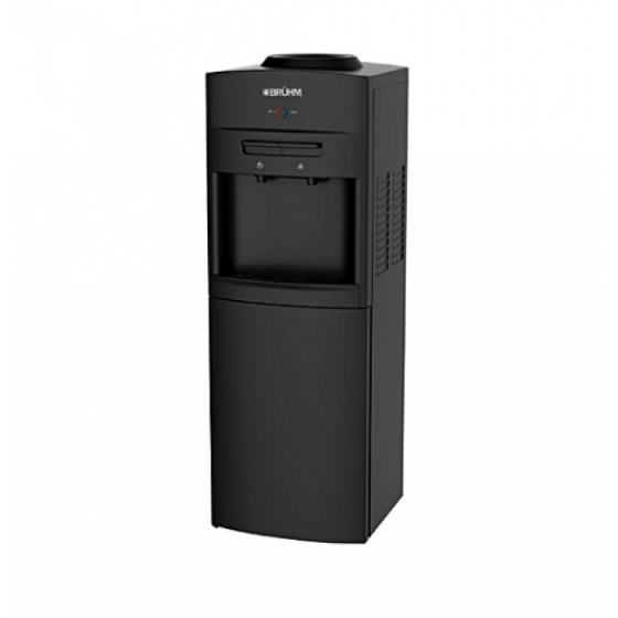 Bruhm Bruhm Water Dispenser Hot & Cold (Compressor Cooling, Cabinet, 2 Faucets, 304 Stainless Steel Tank, Black) (BDS-1169)