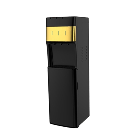 Bruhm Water Dispenser Hot, Normal & Cold (Compressor Cooling, 16L Fridge, 3 Faucets, Black & Stainless Steel) (BDS-1196)