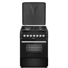 Bruhm 50x55 Gas Cooker 3 Gas Burners + 1 Electric with Gas Oven (Black) (BGC-5531IB)