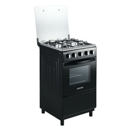 Bruhm 50x55 Gas Cooker 4 Gas Burners with Gas Oven (Black) (BGC-5540IB)
