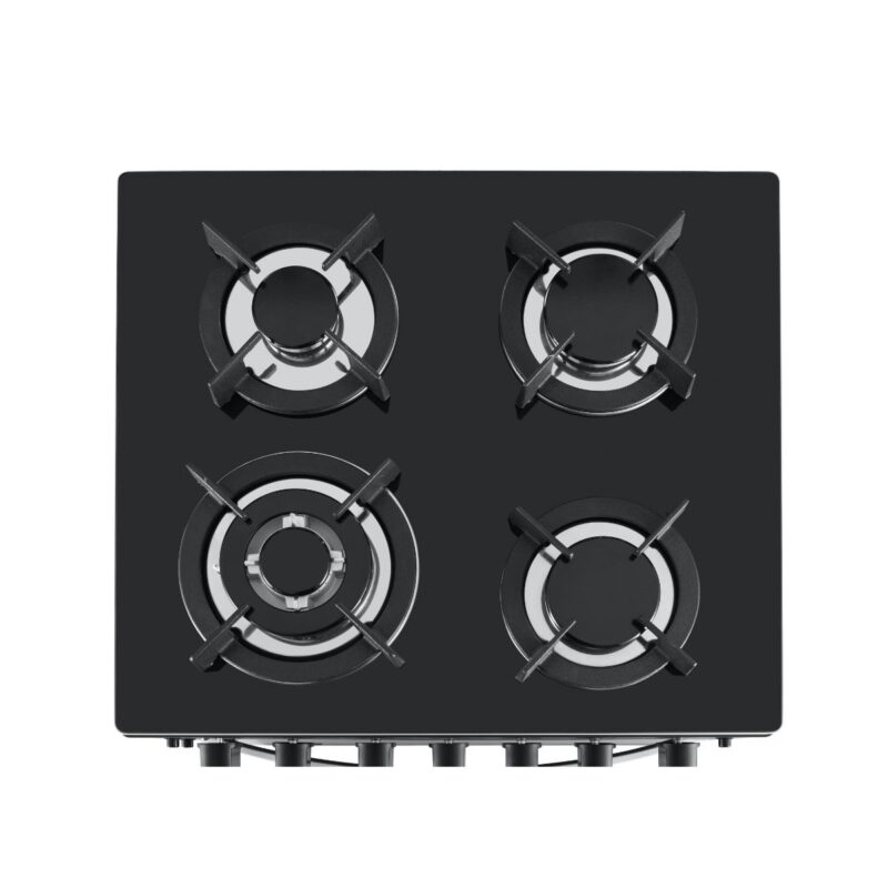 Bruhm 60x60 Gas Cooker 4 Gas Burners with Gas Oven (Bruhm Black, Mirror Finish) (BGC-6640IG)