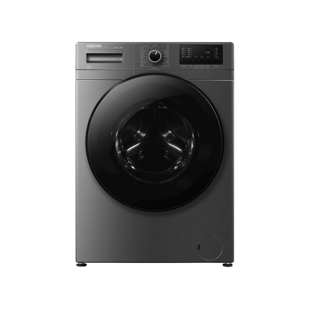 Bruhm Bruhm 12kg Inverter Front Load Washing Machine Wash & Spin (Titanium Dark Silver, Energy Saving, 1200 RPM) (BWF-120H)