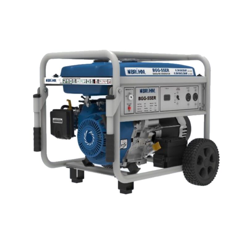 Bruhm 5.5KW Petrol Generator Electric Start (100% Copper, 4-Stroke Engine, AVR, Wheels & Handles) (BGG-55ER)