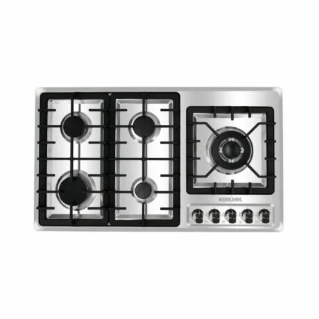 Bruhm Bruhm Built-In Hob 5 Gas Burners (Stainless Steel, Flame Failure Device, Auto Ignition, Pool Type Burners) (BHG-9650FI)
