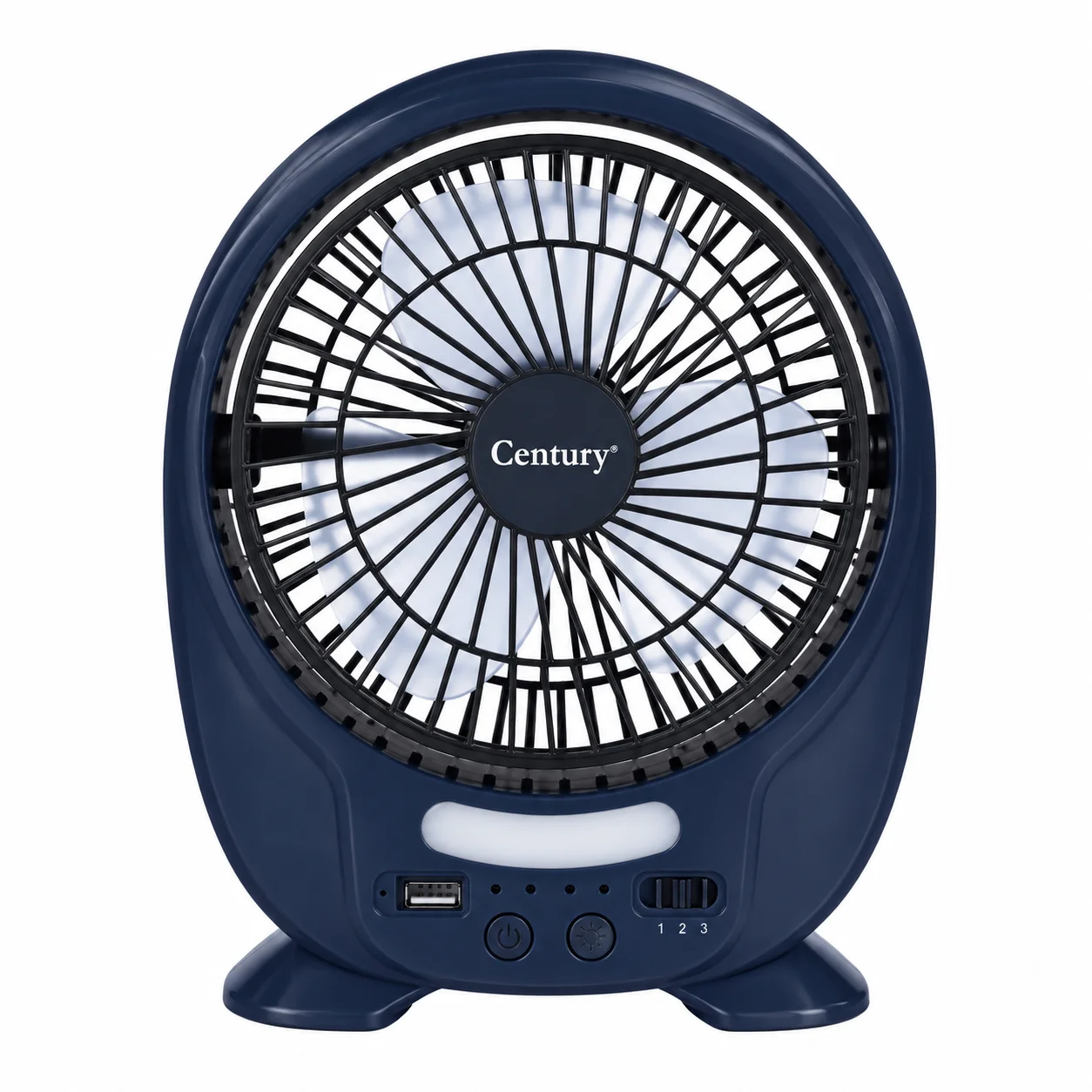 Century Rechargeable Fan (FRCT 20-C3 8” With S/PANEL & 2 BULBS)