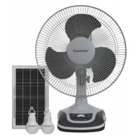 Century Century Rechargeable Fan (FRCT 30-B3 RECHARGEABLE 12 INCHES WITH 9V 10W S/PANEL & 2 BULBS)