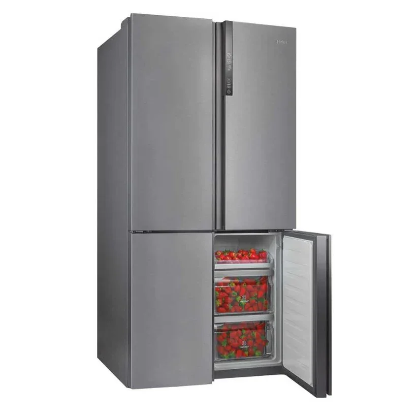 Haier Thermocool Side By Side Refrigerator, Frost Free (Silver, R600a) (HTF-610DM7(UK))