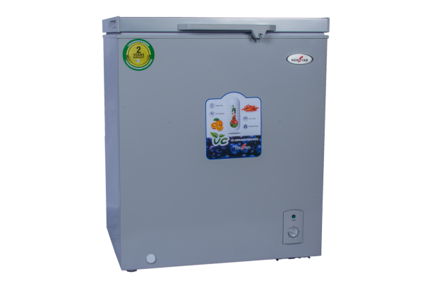 Kenstar 110L 110L, Chest Freezer, Dark Grey, Interior Light, Lock & Key, Power Chill, Low Energy Usage, Whisper-Quiet, Deodorizing, Anti-Bacterial, Ultra-Fresh Storage (KS-160S)