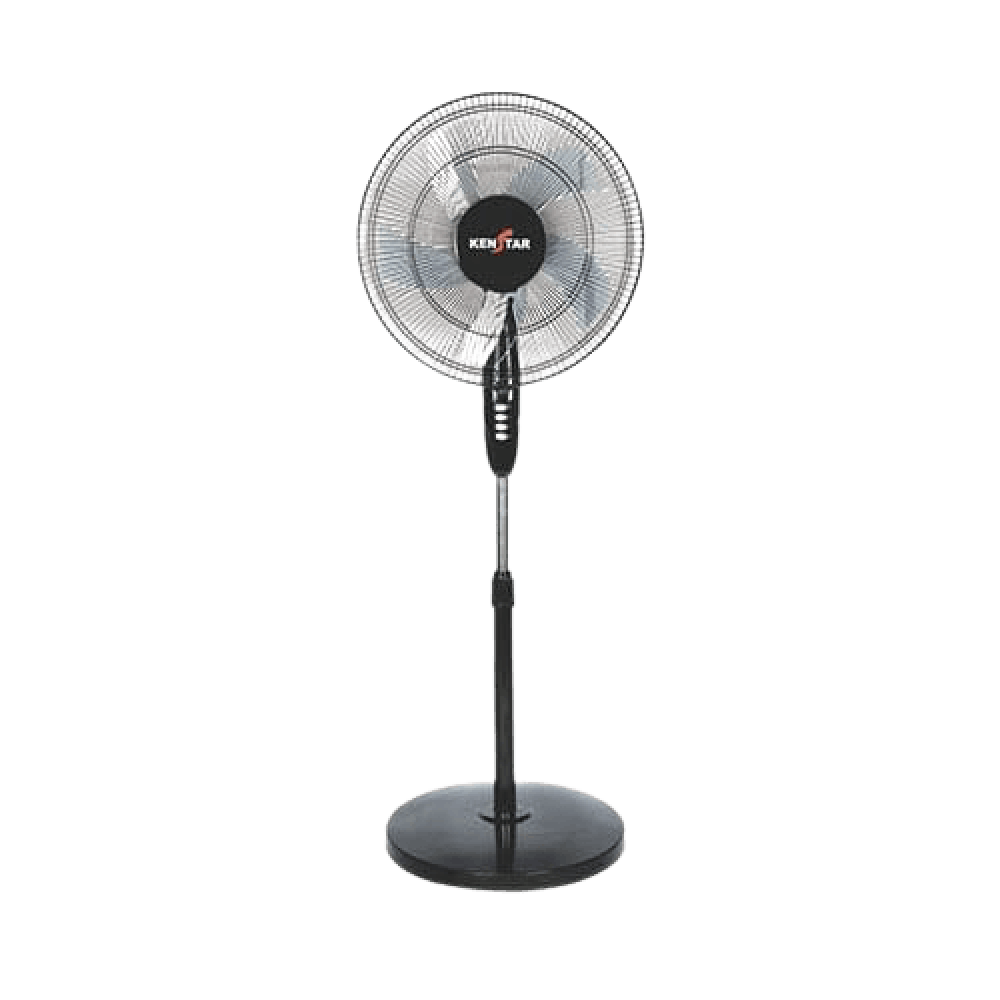 Kenstar 18 Inch Standing Fan, 3 Speeds & Oscillation, Adjustable Height, Turbo Airflow, Whisper Quiet, Low Energy Consumption, 5 Blades (KS-218S)