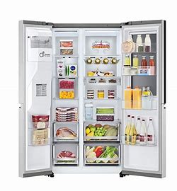 LG REF 257 CSES-X 674L Side-by-Side Refrigerator