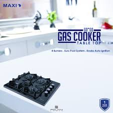 Maxi 6060 T-840 4 Burner Table Top Gas Cooker