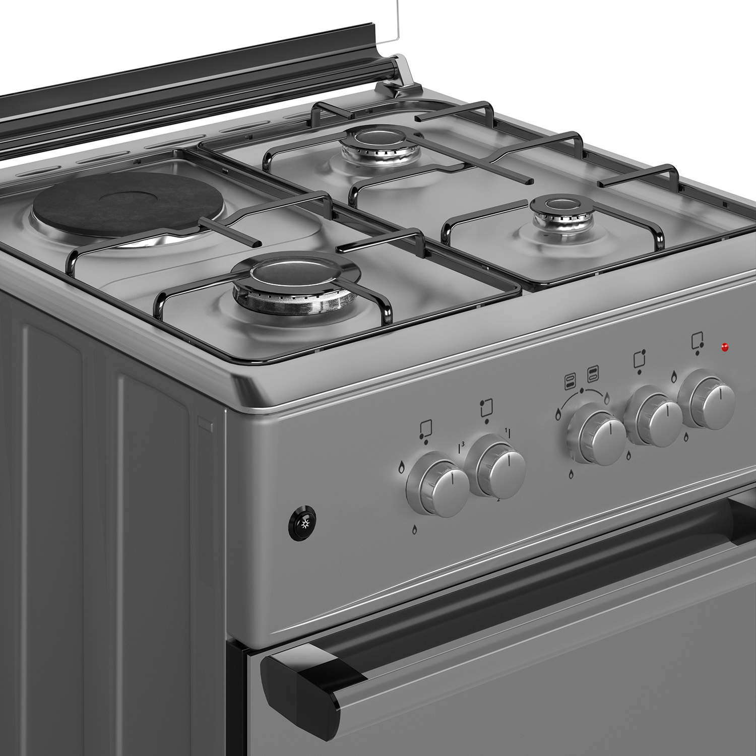 Maxi 3 Gas + 1 Electric Standing Gas Cooker 6060 M4 Inox (Inox)