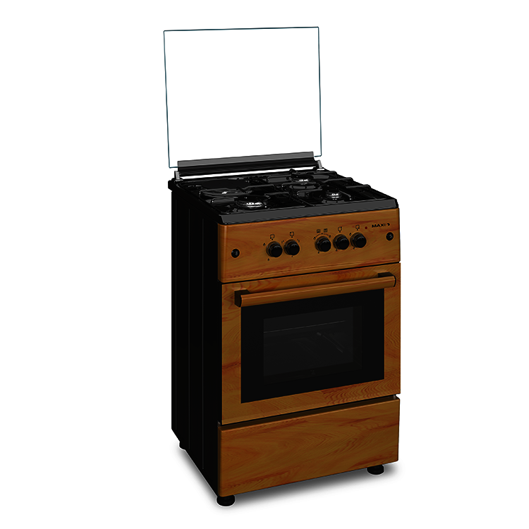 Maxi 3 Gas + 1 Electric Standing Gas Cooker 6060(3+1) WOOD (Wood)