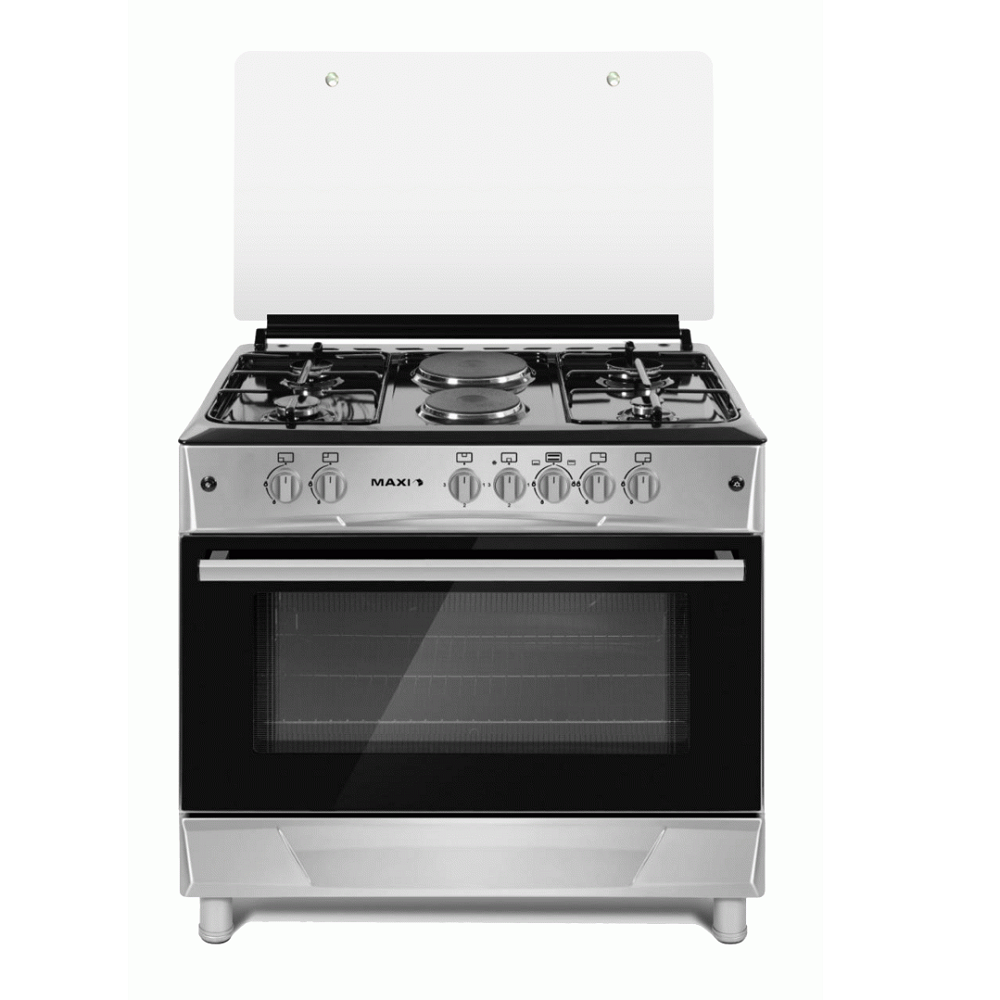 Maxi 4 Gas + 2 Electric Standing Gas Cooker 6090 (4+2) Black Gray