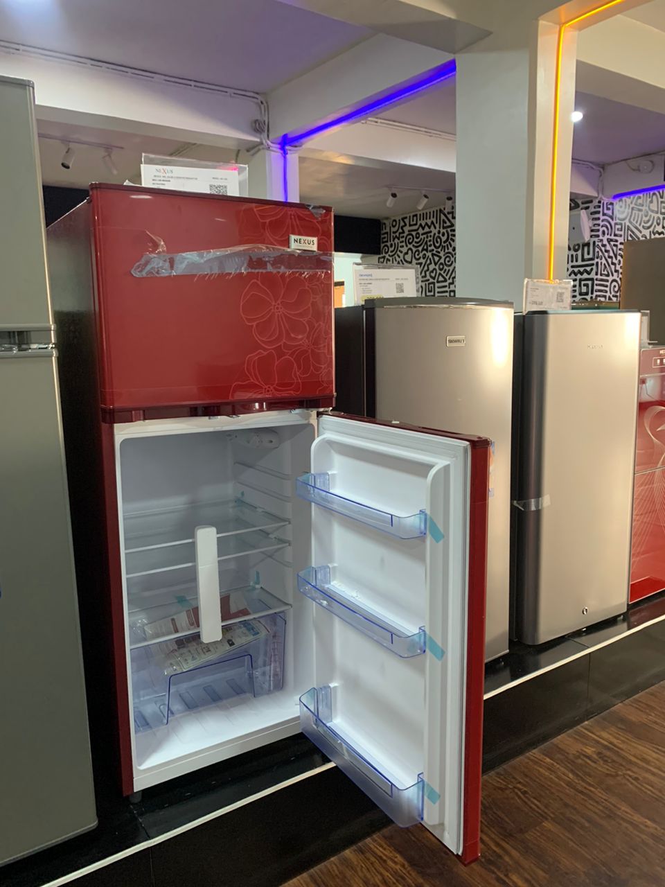 Nexus 235L NX-235 Ltr Fridge Red With Flower (NX-235)