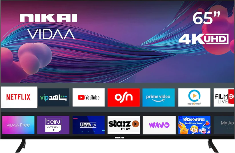 Nikai 65-Inch 65" UHD SMART 4K LED TV, WebOS, 1.5GB RAM, 8GB Flash, Frameless, Bluetooth (NIK65MEU4STN)