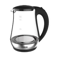 Nikai 1.7L Kettle, Spout Cover, Auto Shut Off, Glass Body, Detachable Filter, 1850-2200W (NK323G)