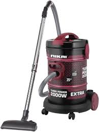 Nikai Nikai Vacuum Cleaner, Sponge Filter, Rotatable Wheels, 25L Capacity, 2000W (NVC350T)
