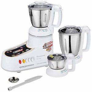 Panasonic Panasonic Mixer Grinder, 1000W, 2 Stainless Steel & 1 Unbreakable Polycarbonate Blender Jar (MX-AC300)