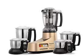 Panasonic Super Mixer Grinder, 1000W, 4 Stainless Steel & 1 Unbreakable Polycarbonate Blender Jar (MX-AC555)
