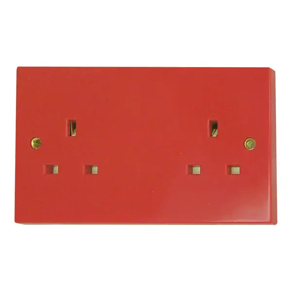 Panasonic Socket RED 2G 13A (W1 Range) (WABA1221R-N)