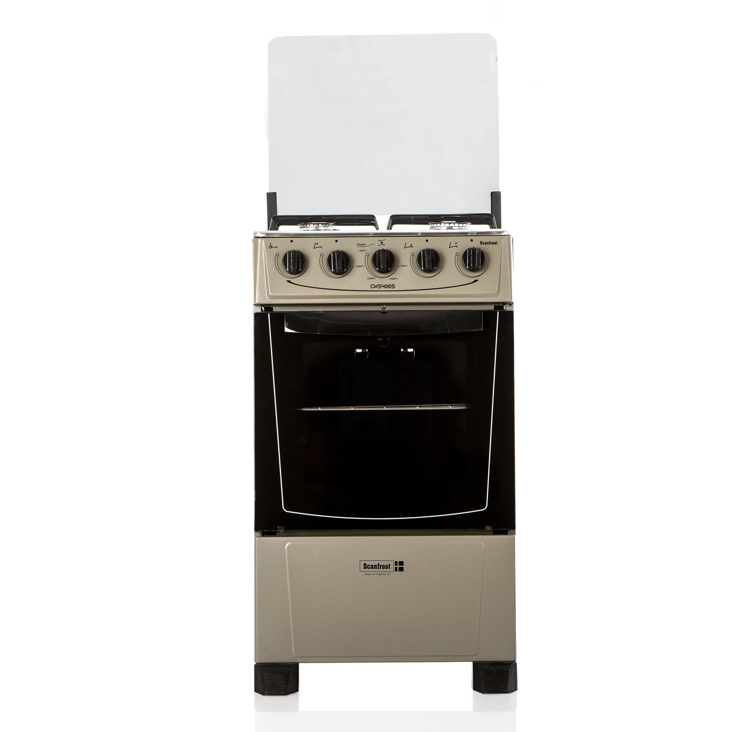 Scanfrost 50X50 4 Gas Burners With Gas Oven Grey (SFC5401B)