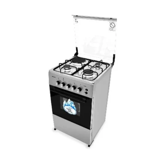 Scanfrost 50X50 3 Gas Burners 1 Hot Plate With Gas Oven, Grill, Ignition Grey (SFC5312S)