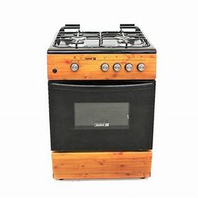 Scanfrost 60X60 4 Gas Burners With Gas Oven, Grill, Burner Ignition Wood Finish (CK6402NG)