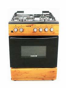 Scanfrost 60X60 4 Gas Burners With Gas Oven, Grill, Burner Ignition Wood Finish (CK6402NG)