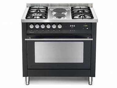 Scanfrost 90X60 4 Gas 2 Hotplate With Gas Oven, Gas Grill, Full Auto Ignition Matt Black Finish (SFC9423B)