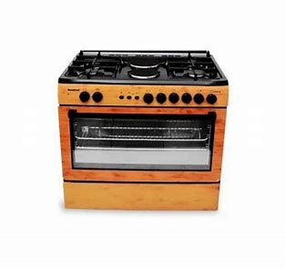 Scanfrost 90X60 4 Gas 2 Hotplate With Gas Oven, Electric Grill, Ignition Wood Finish, Top Glass (SFC9426NEF)