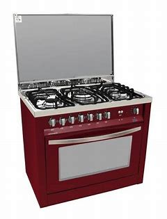 Scanfrost 90X60 5 Gas , 1 WOK Inox Finish, Top Glass Burgundy Red (PRG96G2G)