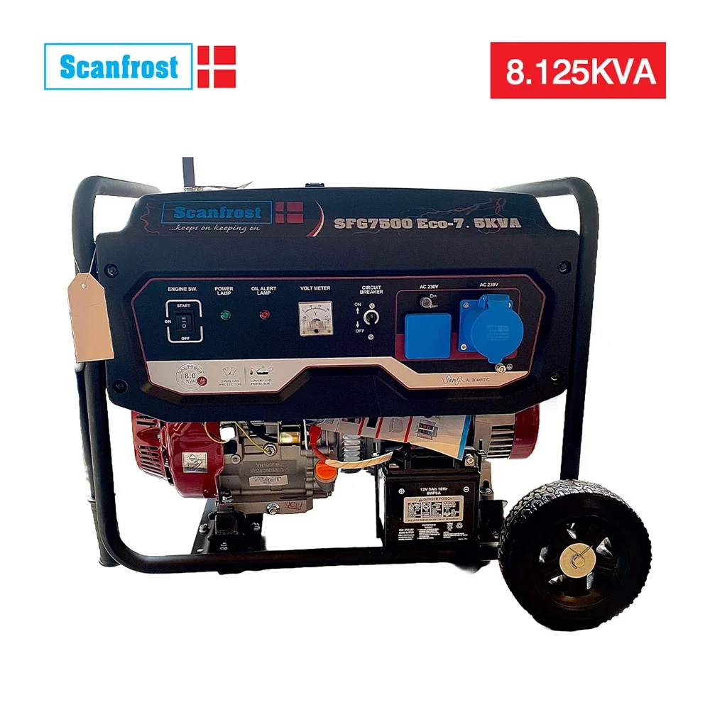 Scanfrost Scanfrost 8.125KVA/6.5KW (Max), Electrical Start with Wheel & Handle (SFG7500Eco)