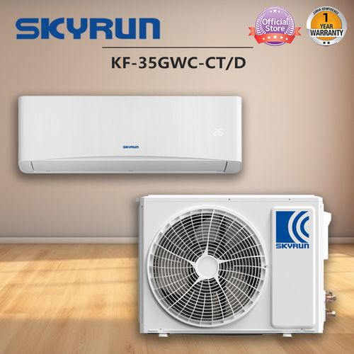 Skyrun 1.5HP Split Air Conditioner - Copper Condenser, Super Cooling Blue Fin,Free Installation Kit 3M (KF-35GWC-CT/D)