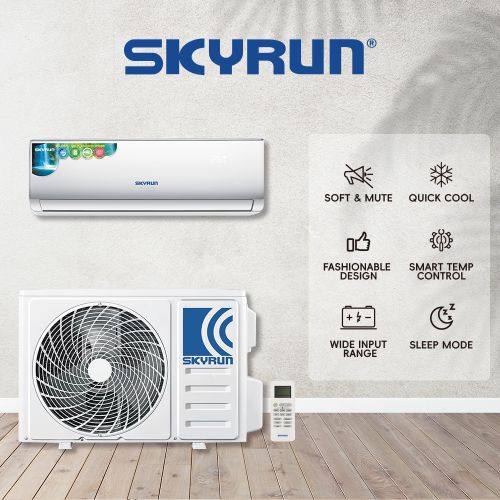 Skyrun 1HP Inverter Split Air Conditioner - Copper Condenser, Super Cooling Blue Fin,Free Installation Kit 3M (KF-25GWHDI-X9/T)