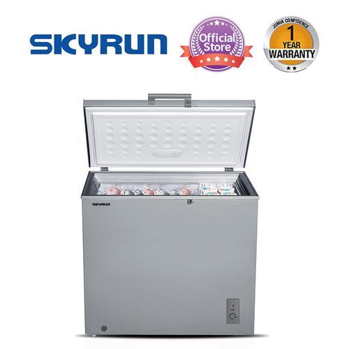 Skyrun 200L 200Lts,Low Noise,Fast Cooling,Grey & white color,R600a,outside condenser (BD-200A)