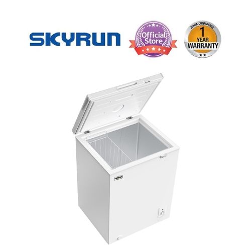 Skyrun 142L 142Lts,Low Noise,Fast Cooling,white color,R600a,inside condenser (BD-150MW)