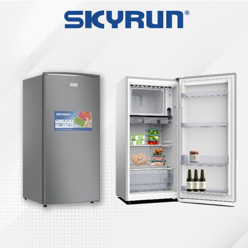 Skyrun 160L 160Lts,Low Noise,Fast Cooling,Silver color,R600a,inside condenser (BCD-160HC)