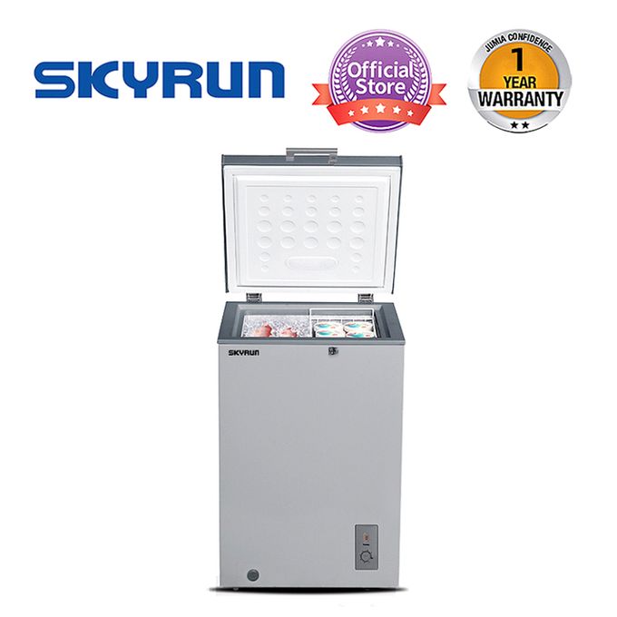Skyrun 90L 90Lts,Low Noise,Fast Cooling,Silver color,R600a,inside condenser (BCD-90G)