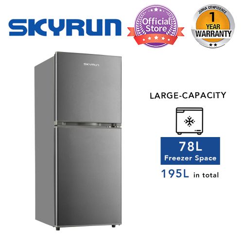 Skyrun 195L 195Lts,Low Noise,Fast Cooling,Silver color,R600a (BCD-195HS)