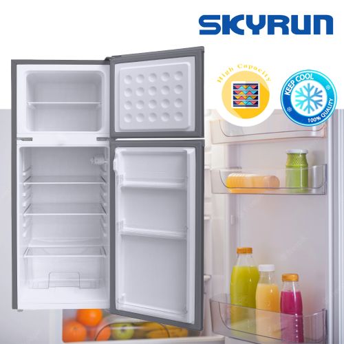 Skyrun 138L 138Lts,Low Noise,Fast Cooling,Silver & golden color,R600a (BCD-138K)