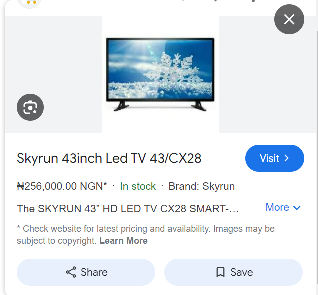 Skyrun 43-Inch 43'' LED HD TV,2 HDMI, 2 USB DIVX,1 AV ,VGA-RGB (LED-43/CX28)