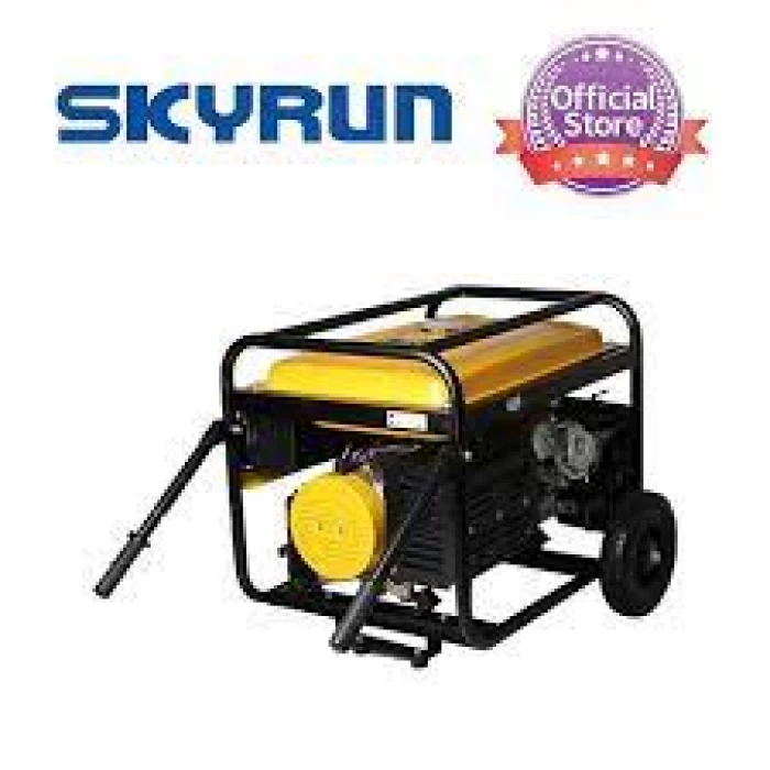 Skyrun Generator,5kw / 6.2kva, Gasoline, oil alret, Battery, 100% copper, Wheel / Handle, Recoil / Electric , Fashion Disign, 25L Fuel Tank, 220V / 50Hz (SK6500E2/ZH)
