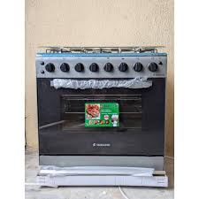 Tamashi 80x60 Gas Cooker 5 Gas Burners with Gas Oven (Black Finish) (NG8650G)